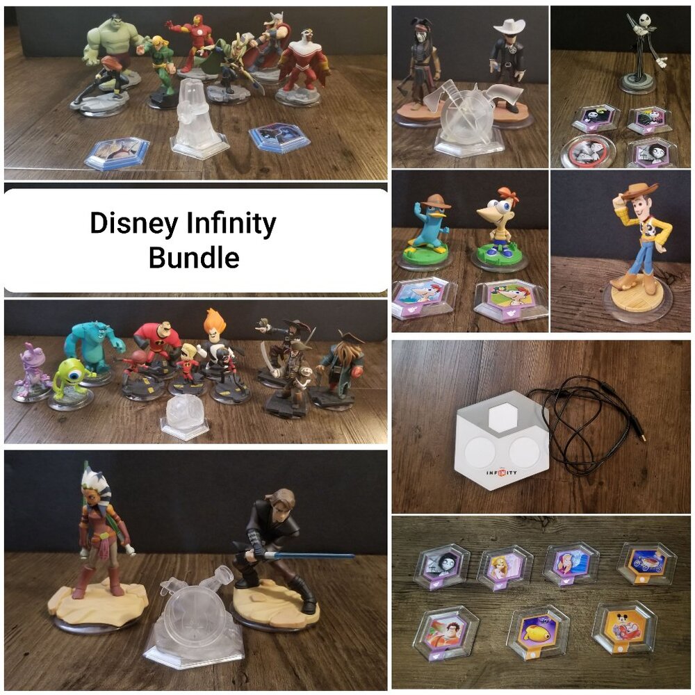 (BUNDLE) Disney Infinity 1, 2, & 3 lot - like new